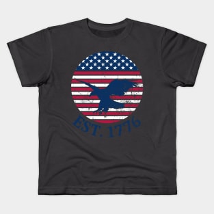 American Flag with Eagle, Est. 1776 Kids T-Shirt